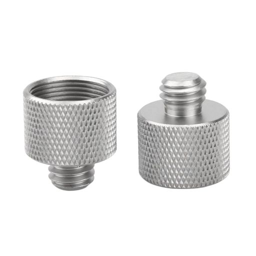 商品説明:本製品は3/8"オス変換5/8メスのネジです。良い加工精度&amp;鋼性です。耐久性のあります。三脚、他の1/4"オス変換5/8"メスの場合に適用します。高さ:約13mm サイズ: 3/8"オス 5/8"メス 簡単にインストール:軽量で丈夫で長持ちで、安定性があり、取付易いです。手で取り付けと取り外しが容易です。 固体材質:長持ちする品質と耐久性を備えている。工作精度が高くてコンパクトで軽量です。撮影の際に便利なアイテムです。 安定感がある:安定感が非常に高く、マルチに使用出来るカメラのマイクホルダーを取付可能にする変換ネジです。 商品仕様:カラー:シルバー 商品重量:11g/1本 商品寸法:18mm x 13mm パッケージ内容:2個入り 共22g ご注意:マイクスタンドのネジ切りスタッド寸法を確認してください。スタンドは含まれていない。 幅広い互換性:3/8"-16オスから5/8"-27メスへの変換により、カメラ、レコーダー、三脚アダプターや他のアクセサリーをマイクスタンドに取り付けることができます。