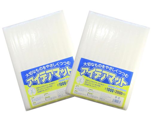 サトウ緩衝材保護シートアイデアマット白約横100x縦200cm2枚入荷造り梱包用クッション材日本製