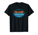 オークアイランドトレジャーツアーズヴィンテージスカルテンプルミステリーギフトTシャツ