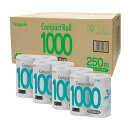 【ケース販売】丸富製紙コンパクト1000トイレットロール再生紙4Rシングルx4入(3)