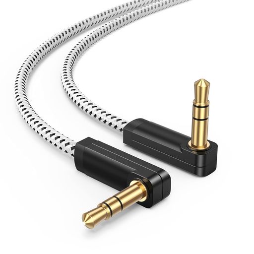 AuxケーブルCableCreation3.5mmオーディオケーブル90度角度付き(両側L型)L型-L型ス...