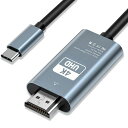 USBCHDMI変換ケーブル-1M「4K@30HZ映像出力THUNDERBOLT3/4互換設定不要/在宅勤務」HDMITYPEC接続ケーブルIPHONE15PRO/MAX、MACBOOKAIR/PRO、IPAD(2)