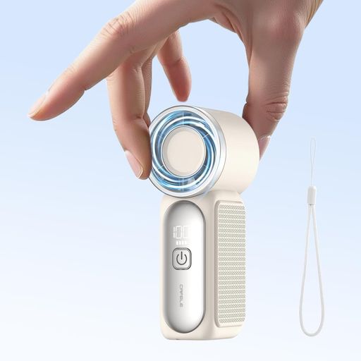 🧊【超軽量、超ミニ設計で、「涼しい」を持ち運ぶ&amp;ストラップ付き】CAFELEのミニハンディファンは、毎日持ち歩くことを想定して設計されました。不便さを解消するため、107gという革命的な軽さ(中くらいの大きさの卵約2個分)を実現した携帯扇風機です。手のひらサイズ(3.55x4.32x8.91cm プラスマイナス1cm)で、長時間使用しても疲れにくく、ポケットやバッグに入れて持ち運んでもかさばりません。超軽量の5枚ファンブレードを採用し、航空技術応用に基づく高密度ファン設計を導入しました。特殊な渦巻き角度により、従来比で200%の風量密度を実現します。汗が噴き出るような暑い日でも、パワフルな風で快適な涼感をお届けします。通勤・通学、買い物、散歩、スポーツ観戦、花火大会、運動会、お祭り、キャンプ、旅行、アウトドアなど、さまざまなシーンで活躍します。親戚や友人、子供へのプレゼントにも最適です。「ご注意ください:現在の在庫にはストラップが付属していますが、ファンのストラップ穴が小さいため、細い針金などを通してストラップを取り付けてください。
