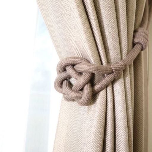 INTERIXカーテン留めおしゃれミズグモロープタッセルブラウンDB94A-2522