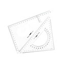 三角定規三角定規製図用文房具事務用受験用定規セット幾何学作図ツール(透明25CM)
