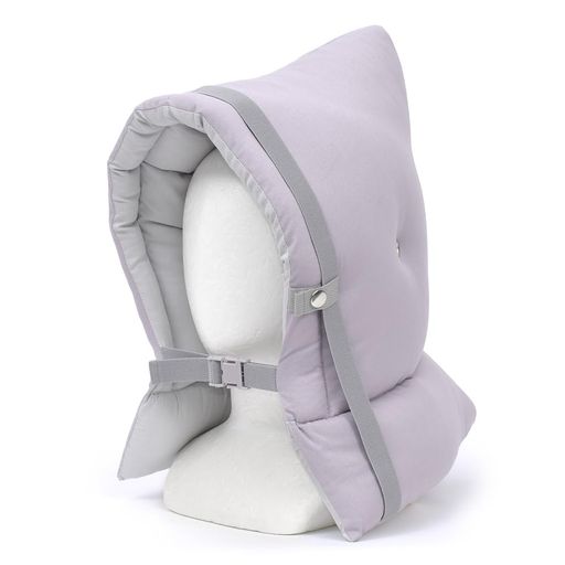 COLORFULCANDYSTYLE防災頭巾(椅子固定ゴム付き)くすみ無地くすみラベンダー小学生子供座布団椅子固定ゴム付き防災ずきん女の子N4443800