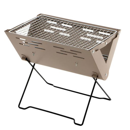 武田コーポレーション【グリル・アウトドア・バーベキュー】ベージュ31.5x21x26.5cmスチールコンパクト..