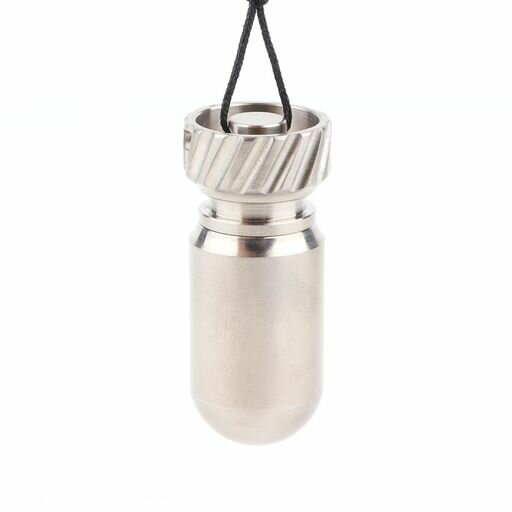 TitaniumSmallPillOrganizerKeychainWaterproofPillContainerCasePortableP...