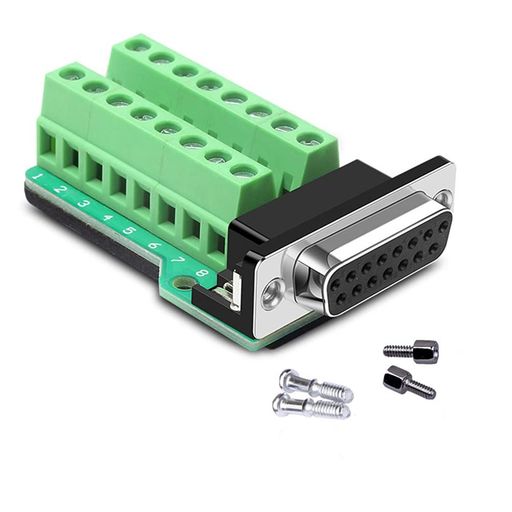 ANMBESTDB15無はんだRS232D-SUBシリアルから15ピンポート端子メスアダプタコネクタブレイクアウトボー..