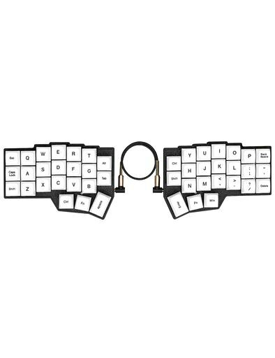 Koravax 分離型キーボード Corne V4.1 46キー 左右分離型 英語配列 ロープロファイル メカニカルキーボード 有線 RGBバックライト搭載 Vial/QMKプログラマブル ホットスワップ対応 エルゴノミクス…