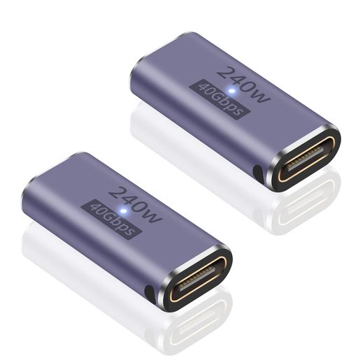 POYICCOT USB C 中継アダプタ メス TO メス USB TYPE C 延長アダプタ【 240W 急速...