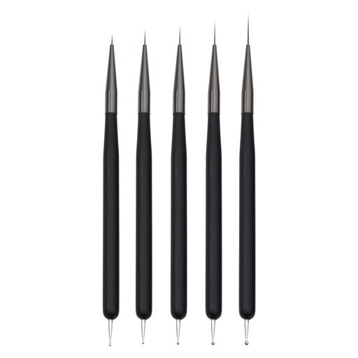 ZEOHBETY ネイルアートブラシ ネイルアートライナーブラシ5本 ドットペンツール ペ...