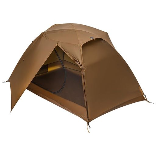 ブランド:Thous Winds、商品名:牡牛座2Pテント、カラー:ブラウン、使用人数:1-2、扉数:2、換気窓数:2、生地:15D両面コーティングシリコンナイロン、テントポール:7075アルミニウム合金、耐水圧:2000mm、密度:420T、サイズ: 230*290*125cm(アウターテント)226*130*120(インナーテント)、収納サイズ:○15*49cm(アウター+インナー)、梱包重量: 1720g、リスト: アウターテント*1、インナーテント*1、テントポール*3、ウィンドロープ*4、地釘*8 Thous Winds牡牛座2Pテントは3シーズン適用のテントで、構造が安定して嵐に抵抗強い。梱包重量は超軽量で、収納サイズは○10*43cmで、持ち運びにとても便利です。そして、設営も簡単で、初心者でも素早くテントを張り上がります。ハイキング、キャンプ、登山、徒歩、その他のアウトドア活動に適しています。内部のメッシュに小さな塊がある場合は、静かに押しのけていい。品質の問題ではありません。 **アウターテントは、超軽量の15D両面シリコンコーティングナイロン生地でできて、密度は420Tです。