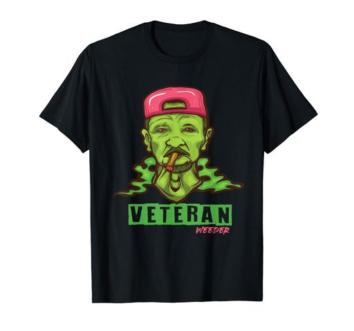 ベテラン雑草ギフト医療マリファナ大麻 Tシャツ