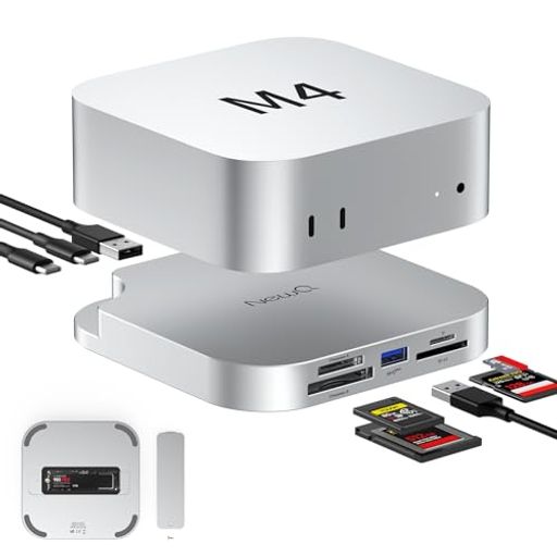 Mac Mini M4ドック、USB 3.2 10Gbps CFexpress Type B/Type Aカードリーダー、SD/TF 4.0スロット、M.2 NVMe SSDエンクロージャー、10Gbps USB-C、5Gbps