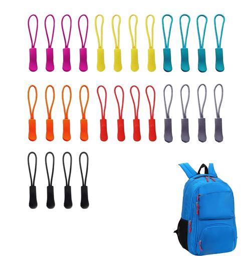 [LUYING]ジッパータブ28個セット7カラープラスチック製交換・延長用ジッパープル楽々開閉ファスナーイ..