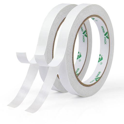 【製品仕様】種類:2巻 一般用両面テープ 。色:透明。幅:36mm 。長さ: 20m。厚さ:80mic。十分な長さで、日常使用に適しています。カバー力も高く、日常のニーズにぴったりです。 【両面強力粘着】両面とも粘着性があり、物をしっかり接着でき、固定効果は片面テープよりも安定して持続します。 【平らに貼り付け、接着剤が残りません】テープは薄く密着性が高く、貼り付けた後に浮き上がったり膨らんだりしにくく、表面の清潔さと美観を保つ必要がある場面に適しています。剥がした後も粘着痕を残しません。 【幅広い用途】各種アートや手工芸品、封筒、カード、包装の継ぎ合わせと固定に使用されます。 【使いやすい】剥離紙をはがすだけで貼付可能、接着剤やその他の工具は不要です。必要なサイズにカットでき、様々な貼付ニーズに対応します。