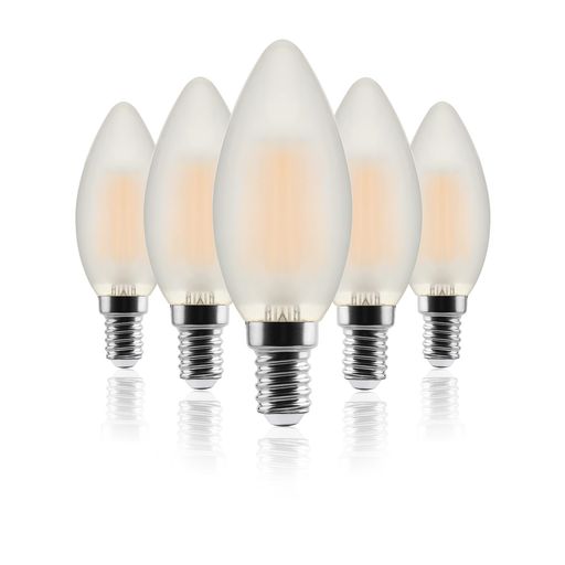 C35シャンデリアLEDエジソン電球ローソク型50W形相当600lmE146W復古電球磨りガラスの材質調光器非対応2700K電球色シャンデリア蝋燭型5個入り