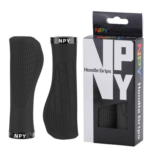 REYLNXR自転車グリップ自転車グリップ快適滑り止めロック可能緩衝性快適通気性ゴム耐摩耗性22.2mmのハンドル口径に適用(ブラック-2個)