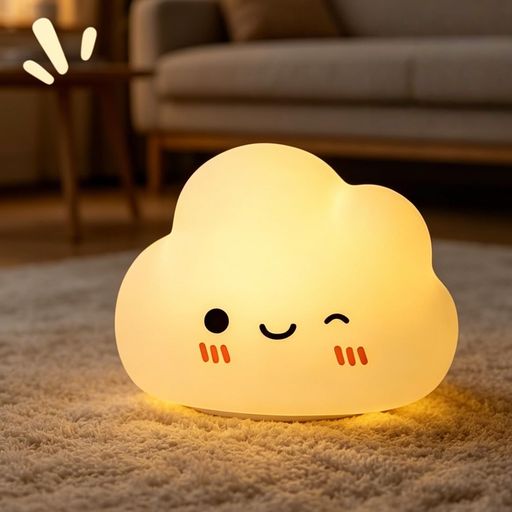 CLEAYODO雲型ナイトライトシリコン製5段階調光USB充電式コードレス寝室照明枕元ライトインテリア誕生日クリスマスギフト雲