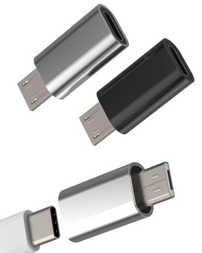 USBCメスtoMicroUSBオスアダプター(3個入り)Type-C充電ケーブルコネクターAndroidプラグ対応SamsungGalaxyS6Edge+S7ActiveNote4Note5デ..
