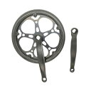 DEERACEシングルチェーンリングバイククランクアームセット52T170MMクランクセットスクエアテーパーシティ折りたたみ自転車パーツ用