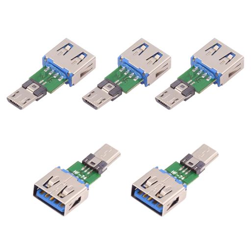 NFHK5pcs/lot�ޥ�����USB2.0��5Pin�Υ����ץ����������Υ��ͥ������ؤΥ��֥�åȤ����äΤ����USB�Υ�����A����OTG�ǡ���PCBA�Υ����ץ���
