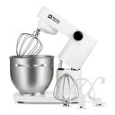 KITCHENINTHEBOXスタンドミキサー5L大容量3種類アタッチメント6段階スピード調節卓上型ミキサー混ぜる/練る/泡立てる一台三役多機能低騒音(ホワイト...