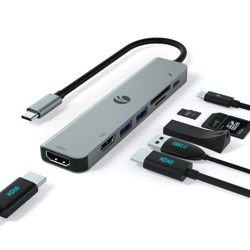 VCOM7-in-1ドッキングステーションUSBCハブデュアルモニターHDMI2ポート【MAC&WINDOWSMST支持】変換ア..