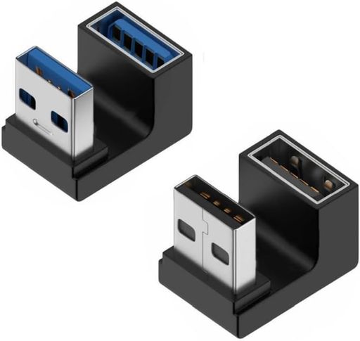 USB3.0アダプタオス-メス10Gbps高速データ伝送USB3.0L字型T字型U字型アダプタ90度上向きタイプ小型軽量..