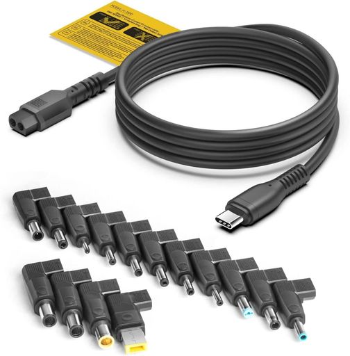 「15in1」KFDUSB-CPDトリガーケーブル電源ケーブル15種変換DCプラグ(3.0*1.0mm/3.5*1.35mm/4.0*1.35mm/4.0*1.7mm/4.8*1.7mm/4.5*3.0mm/