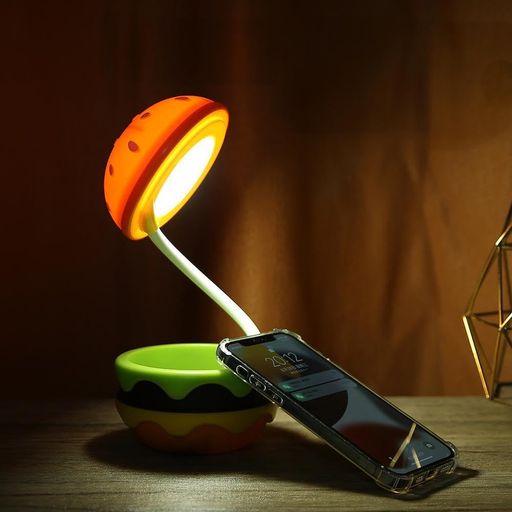 CLEAYODOハンバーガーライトUSB充電式調光調色シリコンベッドライトテーブルランプ夜間照明授乳灯癒し..