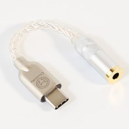 【川木】 ハイエンド USB Type-C to 3.5mm 変換アダプタ DAC内蔵 ハイレゾ対応 銀...