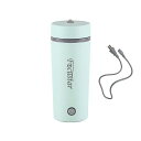 Focustarポータブル電気ケトル小型350ML300W低消費電力ポータブル電源で使えるお湯沸かせる水筒快速沸騰電源自動OFF空焚き防止一人用持ち運びケトル車...