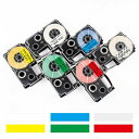 UNOKA6個カシオネームランドテープ12MM白透明黄赤青绿黒文字カラーラベルテープCASIONAMELANDテープカートリッジXR-12XXR-...