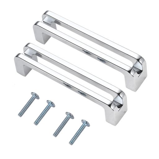 【取手のサイズ】ビスピッチ:約9.6cm 全長:約10.6cm 高さ:約2.7cm 幅:約2cm ネジの長さ:約2.5cm 【取っ手の材質】亜鉛合金 カラー:シルバー セット内容:取手x2個+ネジx4個 【シンプルなデザイン】このドアハンドルは、高品質の材料で作られ、シンプルながらモダンなデザインを採用しており、現代風のインテリア装飾に適合します。 使い慣れた家具を素敵にリメイクし、憧れのモダンな家具に大変身になろう! 【幅広い用途】家具に取り付ける取っ手です。このデザインは、近代的または現代的なインテリアの家庭に理想的なドアハンドルです。 キッチン、トイレ、地下室、バルコニー、ドア、食器棚、引き出し、キャビネットなどに広く使用され、様々な機会に使います。 【取付方法】インストールして使用することは簡単です。穴を開け、ボード背面にネジを通し、ハンドルにしっかりと締め付けて完成となります。