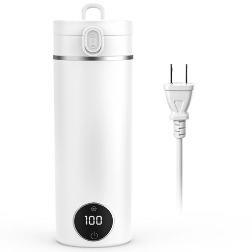 電気ケトル ポータブル トラベルケトル ステンレス製内釜 大容量450ml 食品接触グレード 300W 低消費電力 6段階温度調節 自動保温 持ち運びケトル 6分急速沸かし 一人暮らし 小型 トラベル …