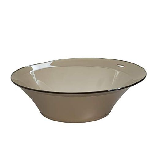 オカ(OKA)Dナチュレウォッシュボウルブラウン(湯おけ手桶風呂桶)約幅28x奥行27x高さ9cm