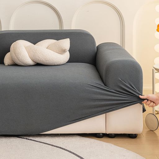 【ソファーカバーのサイズ】:1人掛け:80-120cm;2人掛け:140-180cm;3人掛け:185-230cm。サイズが豊富でソファーにぴったりのサイズが選べます。本ソファーカバー肘ありタイプのソファーに適しています。 【シンプルなデザイン】シンプルなデザインでインテリアにもオススメです!どんなお部屋にもマッチ!程よい凹凸感が、気持ち良い肌触りを与えてくれるワッフル調の生地ですワンランク上の柔らかくしなやかな風合いで、ソファーの曲線にもひったり。高級感溢れる見た目でお部屋の空間がガラリと変わります! 【簡単着脱&amp;360度全面保護】ソファーシートは優れた伸縮性があり、ソファーにぴったりフィットして、女性一人でも簡単に組み立てます。前後で360°全面保護なので、ソファー表面の汚れ、ほこりなどから守られ、お子様のお菓子の食べこぼしも、ペットの汚れなども対応可能です。 【ソファーカバーの取り付け方法】当店のソファーカバーには、1人掛け、2人掛け、3人掛け、3種類のサイズをご用意しております。当店のソファーカバーはストレッチ素材を使用しており伸縮性があるため、幅広いタイプのソファーに取り付けることができます。