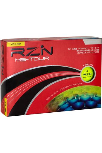 RZNGolfゴルフボール3ピースMS-TOUR1ダース(12個入り)父の日プレゼントイエローレ...