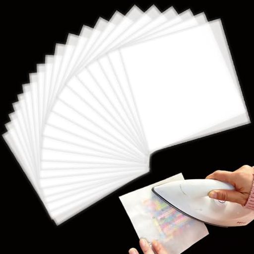 LANGWANG 20 枚入 20x20cm 耐熱アイロンビーズ用透明アイロンシート 繰り返し利用可能熱転写ビーズ融着防止クッキングシート代用
