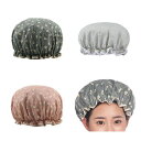 シャワーキャップヘアキャップ2層防水繰り返し軽量可愛い美髪化粧帽SPA大人3枚セット