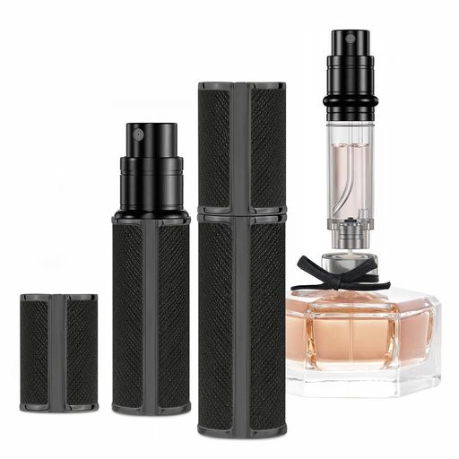 AG00BKアトマイザー香水muilsae持ち歩き便利香水噴霧器漏れない詰め替えミニ底部充填女性と男性旅行ギフト携帯用プシュ式5ml