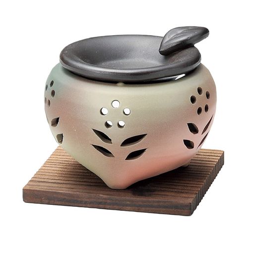 ヤマキイカイ(Yamakiikai)置物茶径11cm山房丸三つ足茶香炉窯変F1606