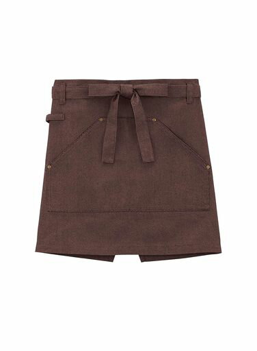 [フェイスミックス]ショートエプロンブラウンF