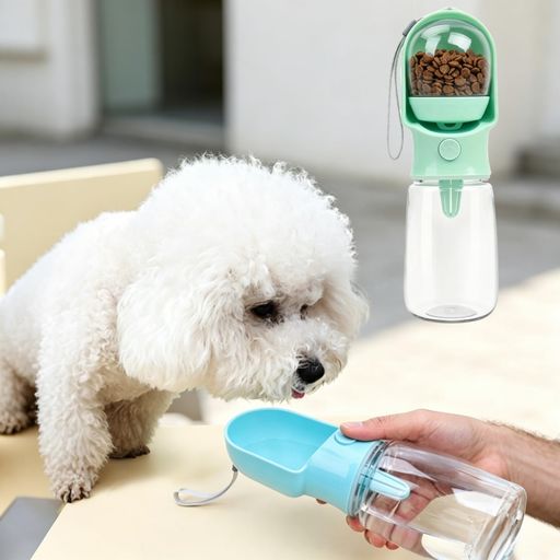 アウトドア 多機能:このペット用ウォーターボトルは、水を入れるだけでなく、少量のドッグフードを収納できる小さなボトルも付属しており、外出先でのペットの水分補給と食事のニーズを満たします。 使いやすさ:片手で操作可能。押すだけで水が出ます。飲み残した水は、押すだけで簡単に回収できます。 十分な容量:コンパクトなサイズながら、十分な容量を備えています。500mlの大容量ウォーターボトルと180mlのドッグフードボトルは、外出先でのペットの毎日の水分補給と食事のニーズを満たします。 広口デザイン:犬の口にフィットする内部デザインにより、快適で飲みやすく、食べやすくなっています。 携帯性:漏れ防止設計で、バッグに簡単に収納できます。便利なストラップ付きなので、外出時に持ち運びやすく、自宅では吊り下げておくこともできます。愛犬とのお出かけに最適なアイテムです。