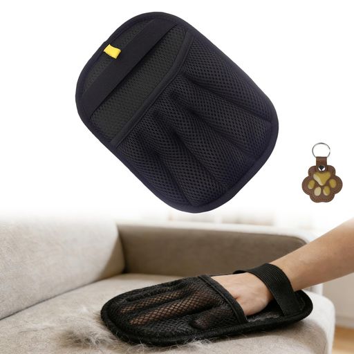 ペット用品 【両面静電吸着】モフグローブは両面静電技術を採用し、布地表面を軽く滑らせるだけでペットの毛を吸着。素材を傷めず、静電気防止手袋としても機能します。 【双方向ブラシ設計】猫の毛取りから犬の毛取りまで対応。除毛グローブは簡単に往復させるだけで、抜け毛が自動的に集まり、お手入れ効率が80%向上。抜け毛スティックリムーバー並みの即効性でケアが楽になります。 【人間工学に基づいた五指グローブ】ペットグローブとして左右両用の五指デザインを採用。手のひらにしっかりフィットし、手のカーブに沿って圧力を均一に分散。長時間のペット毛掃除でも疲れにくく、第二の皮膚のような快適さです。 【厚手・高密度メッシュ構造】ペットの毛取りに最適化した構造。丈夫な厚手黒色メッシュ素材は、1万回摩擦テストでも変形せず、毛玉防止設計で寿命が大幅向上。頻繁なペット毛掃除にも耐える耐久性を実現。 【洗濯可能な多機能設計】水洗い対応で、静電層は特殊加工により洗濯後も吸着力持続。乾燥後は新品同様に復元され、繰り返し使用可能なペット毛掃除の必須アイテムとしてあらゆるシーンで活躍します。