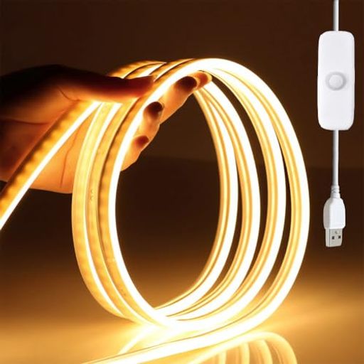 高輝度LED: 明るく省エネなLEDテープライトで、キッチンやキャビネットの下を効果的に照らします 簡単設置: 工事不要の貼付け式で、USB電源対応により場所を選ばず使用可能です 調光機能: お好みの明るさに調整可能で、用途に応じて柔軟な照明環境を実現します デュアルカラー: 昼光色と電球色の2種類の色温度から選択できます コンパクト設計: 1メートルの長さで、キッチン棚下や室内の間接照明として最適なサイズです