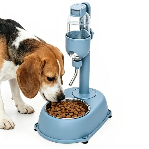 Lyyxjsltd 犬 みずのみ器 スタンド 犬 水飲み器 吸盤固定式犬 水飲み器 ペットボトル給水器 500ml 高さ調整可能(16-24cm) 犬水飲みスタンド 転倒防止 ケージ取付可能 猫兼用 給水器