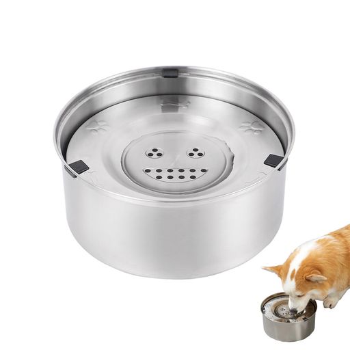 aninako 犬用水飲み器 大容量1L ペット 水飲み器 犬 給水器 こぼれ防止 溢れ防止 カビ防止 ステンレス製 洗いやすい 清潔 防塵 滑り止め 洗いやすい 取り外し可能 猫給水器 犬給水器